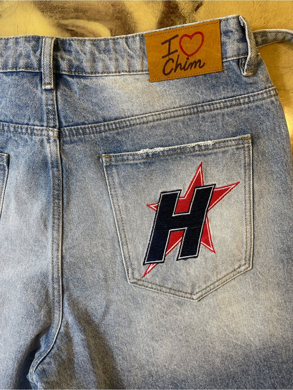 HMDD Light Blue Denim Shorts with Metal Button - Picture 8 of 8